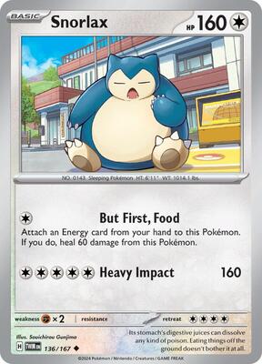 Snorlax card from SV06: Twilight Masquerade
