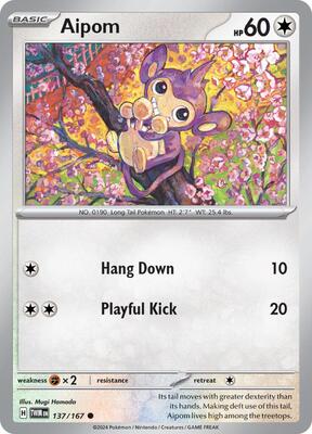 Aipom card from SV06: Twilight Masquerade