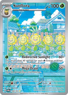 Sunflora - 169/167 card from SV06: Twilight Masquerade