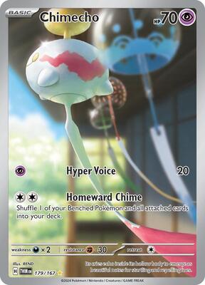 Chimecho - 179/167 card from SV06: Twilight Masquerade