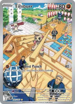Timburr - 183/167 card from SV06: Twilight Masquerade