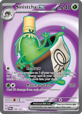 Sinistcha ex - 189/167 card from SV06: Twilight Masquerade