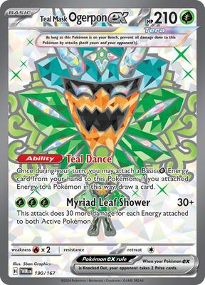 Teal Mask Ogerpon ex - 190/167 card from SV06: Twilight Masquerade
