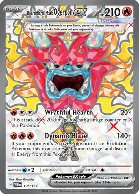 Hearthflame Mask Ogerpon ex - 192/167 card from SV06: Twilight Masquerade