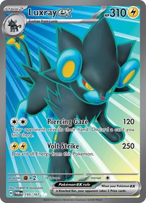 Luxray ex - 195/167 card from SV06: Twilight Masquerade