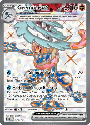 Greninja ex - 198/167 card from SV06: Twilight Masquerade