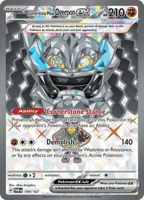 Cornerstone Mask Ogerpon ex - 199/167 card from SV06: Twilight Masquerade