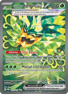 Teal Mask Ogerpon ex - 211/167 card from SV06: Twilight Masquerade