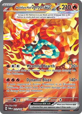 Hearthflame Mask Ogerpon ex - 212/167 card from SV06: Twilight Masquerade