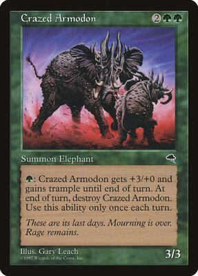 Crazed Armodon card from Tempest