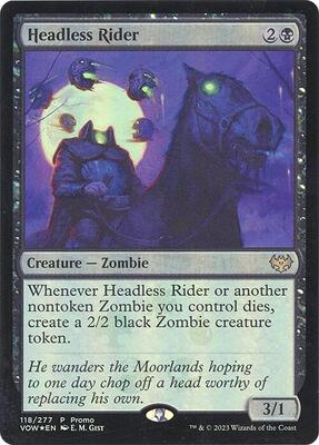 Headless Rider card from Media Promos