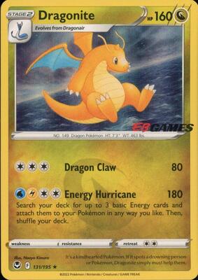 Dragonite - 131/195 (EB Games Exclusive) card from Miscellaneous Cards & Products