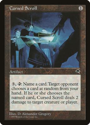 Cursed Scroll card from Tempest