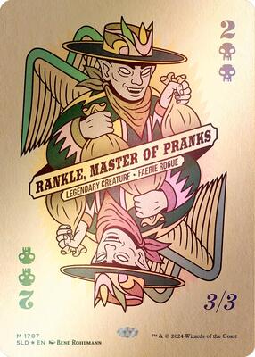 Rankle, Master of Pranks (Rainbow Foil) card from Secret Lair Drop Series