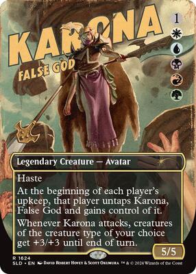 Karona, False God card from Secret Lair Drop Series