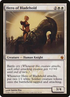 Hero of Bladehold (Mirrodin Besieged) card from Oversize Cards