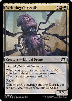 Writhing Chrysalis card from Modern Horizons 3