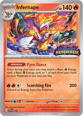Infernape - 116 card from SV: Scarlet & Violet Promo Cards