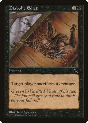 Diabolic Edict card from Tempest