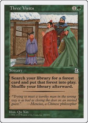 Three Visits card from Portal Three Kingdoms