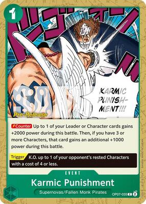 Karmic Punishment card from 500 Years in the Future Pre-Release Cards