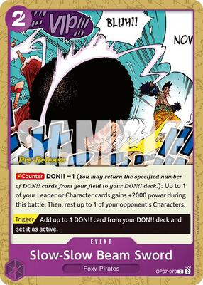 Slow-Slow Beam Sword card from 500 Years in the Future Pre-Release Cards