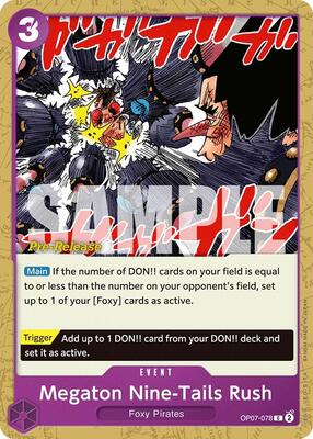 Megaton Nine-Tails Rush card from 500 Years in the Future Pre-Release Cards