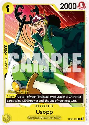 Usopp card from 500 Years in the Future Pre-Release Cards