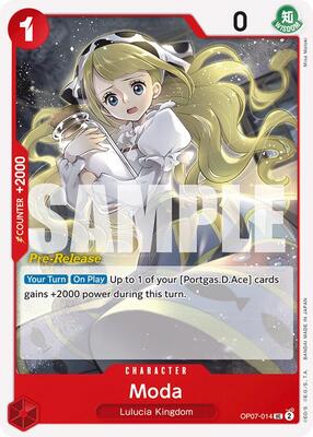 Moda card from 500 Years in the Future Pre-Release Cards