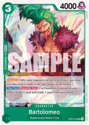 Bartolomeo card from 500 Years in the Future Pre-Release Cards
