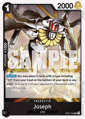 Joseph card from 500 Years in the Future Pre-Release Cards
