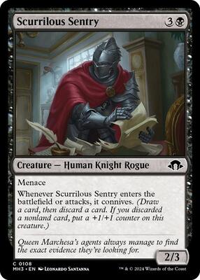 Scurrilous Sentry card from Modern Horizons 3