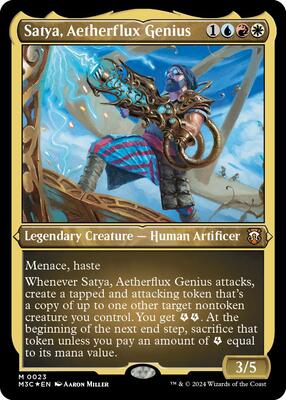 Satya, Aetherflux Genius (Foil Etched) card from Commander: Modern Horizons 3