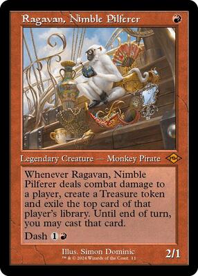 Ragavan, Nimble Pilferer (Retro Frame) card from Modern Horizons 2