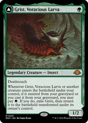 Grist, Voracious Larva card from Modern Horizons 3