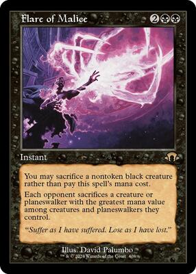 Flare of Malice (Retro Frame) card from Modern Horizons 3