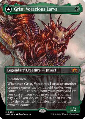 Grist, Voracious Larva (Borderless) (Textured Foil) card from Modern Horizons 3
