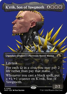 K'rrik, Son of Yawgmoth (Borderless) card from Modern Horizons 3