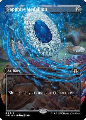 Sapphire Medallion (Borderless) card from Modern Horizons 3