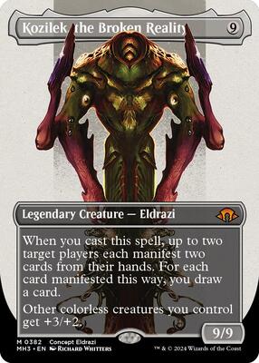 Kozilek, the Broken Reality (Borderless) card from Modern Horizons 3