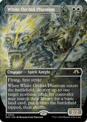 White Orchid Phantom (Borderless) card from Modern Horizons 3