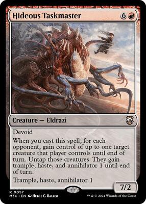 Hideous Taskmaster card from Commander: Modern Horizons 3