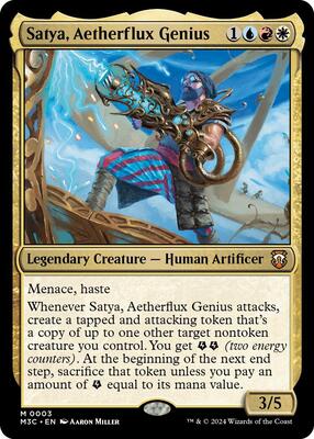 Satya, Aetherflux Genius card from Commander: Modern Horizons 3