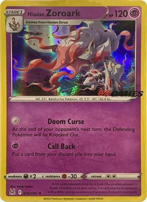 Hisuian Zoroark - 076/196 (EB Games Exclusive) card from Miscellaneous Cards & Products