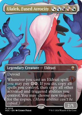 Ulalek, Fused Atrocity (Borderless) card from Commander: Modern Horizons 3