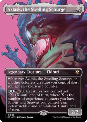Azlask, the Swelling Scourge (Borderless) card from Commander: Modern Horizons 3
