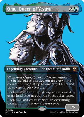 Omo, Queen of Vesuva (Borderless) card from Commander: Modern Horizons 3