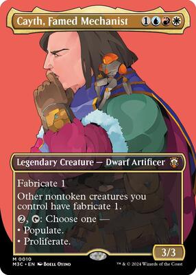 Cayth, Famed Mechanist (Borderless) card from Commander: Modern Horizons 3