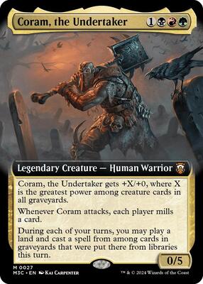 Coram, the Undertaker (Extended Art) card from Commander: Modern Horizons 3