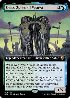 Omo, Queen of Vesuva (Extended Art) card from Commander: Modern Horizons 3
